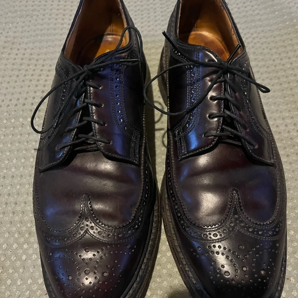 Vintage 1960 Florsheim Imperial Men's Leather Wingtip Oxfords Size 11 Brown